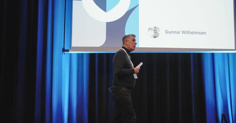 Presentasjon av Hjerterom for byrom med Gunnar Wilhelmsen.