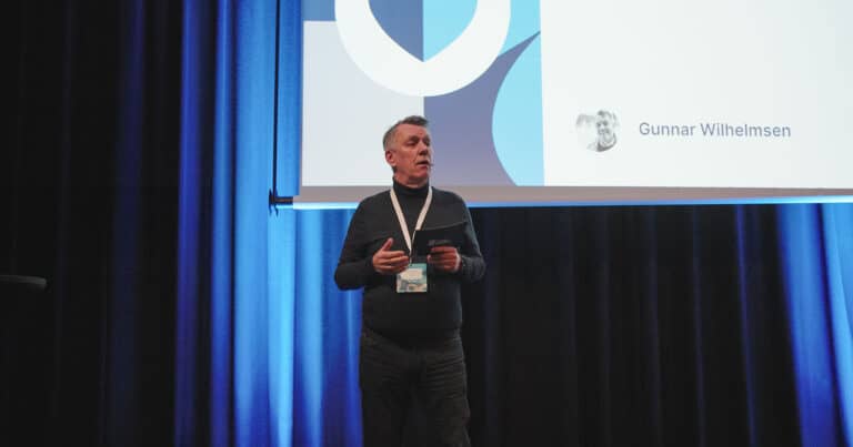 Presentasjon av Gunnar Wilhelmsen under Hjerterom for byrom-konferansen.