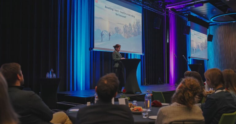 Presentasjon på konferanse om byrom og fellesskap i byen.